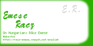 emese racz business card