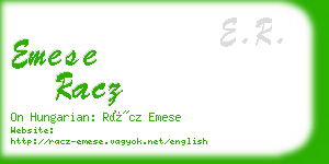 emese racz business card